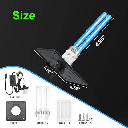 COOSPIDER 9W HVAC UV Light Lamp, Air Purifier