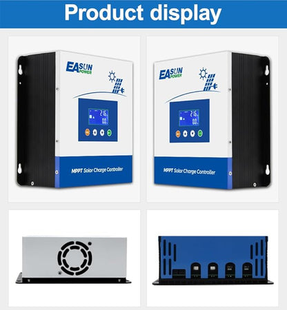 POWLAND 60A MPPT Solar Charge Controller, 12V/24V/36V/48V Auto, Max Input 150V