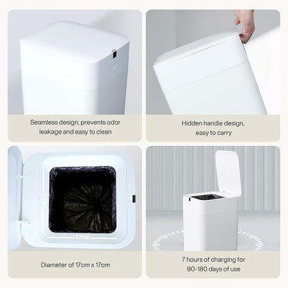 Airdeer L2 Automatic Trash Can, 8 Gallon Self Sealing and Self-Changing Smart