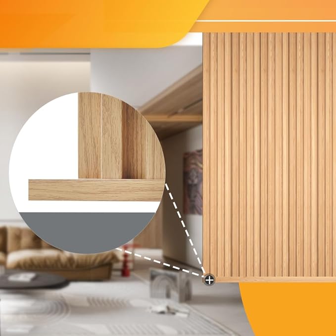 OUZUGIE 8-Pack 57 Inches, WPC Slat Wall Panel Trim, Corner Guard