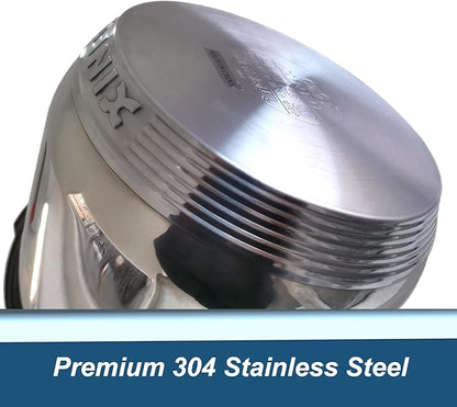 XINFU Heavy Duty 304 Stainless Steel Pressure Cooker 6.3 Quart, Serves 4-6