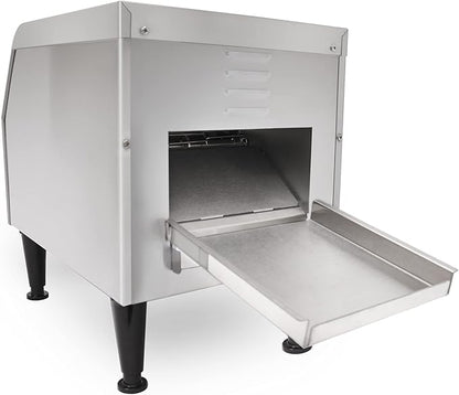 KWS CT-150 Commercial 1300W Electric Stainless Steel Conveyor Toaster