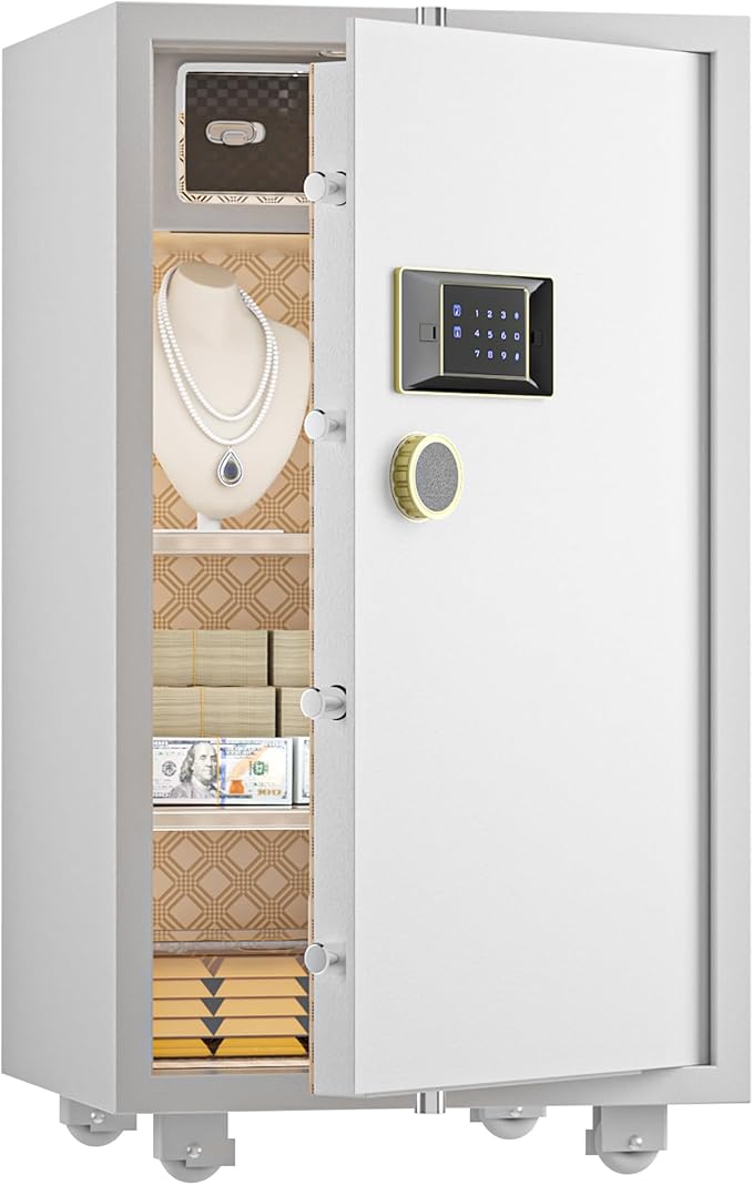 TIGERKING 7.2 Cu Ft Large Home Security Safe – Solid Steel Jewelry Cabinet