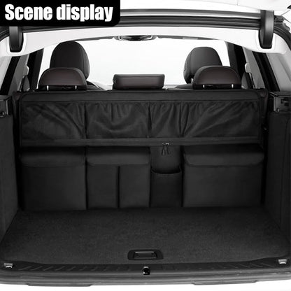 Car Trunk Organizer, Space Saving Hanging Automotive Back Seat Organizer Storage Bag with 10 Pocekts, Foldable Vehicle Interior Cargo Organizer Accessories for Car, SUV, Truck, MPV (Black)