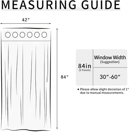 Easy-Going Blackout Curtains for Bedroom, Solid Thermal Insulated Grommet and