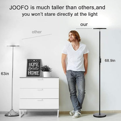 JOOFO Floor Lamp, 30W/2400LM Sky LED Modern Torchiere 3 Color Temperatures