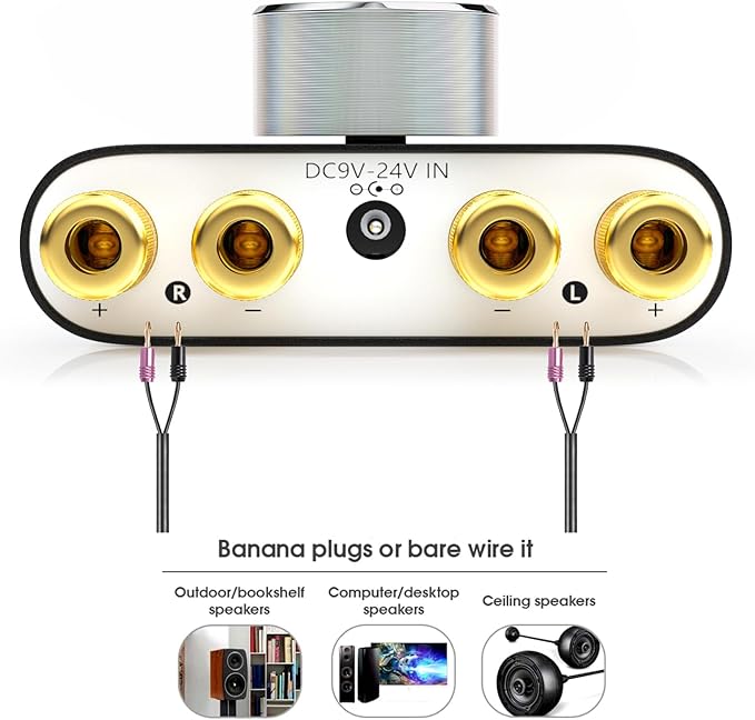 Nobsound Mini Bluetooth 5.0 Power Amplifier, Stereo Hi-Fi Digital Amp 2.0