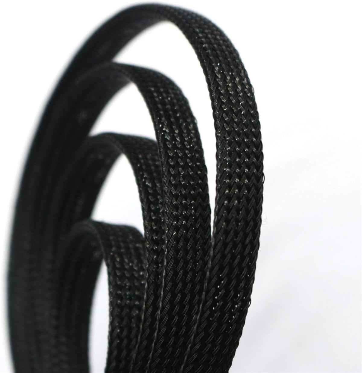 30ft PET Expandable Sleeving Wire Cable Sleeve (1/4", Black)