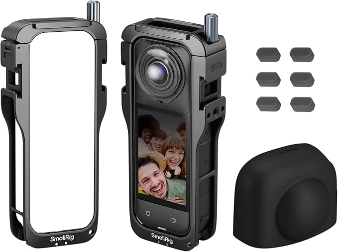 SMALLRIG Cage for Insta360 X5 Accessories, Aluminum Alloy Protective Case for