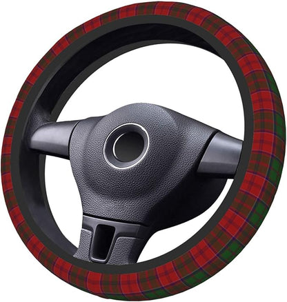 Thickened Elastic Steering Wheel Cover, Grant Clan Tartan Plaid Pattern Ultra, Soft, Breathable, Fit for Cars, SUVs, Trucks, Stylish Comfortable Grip
