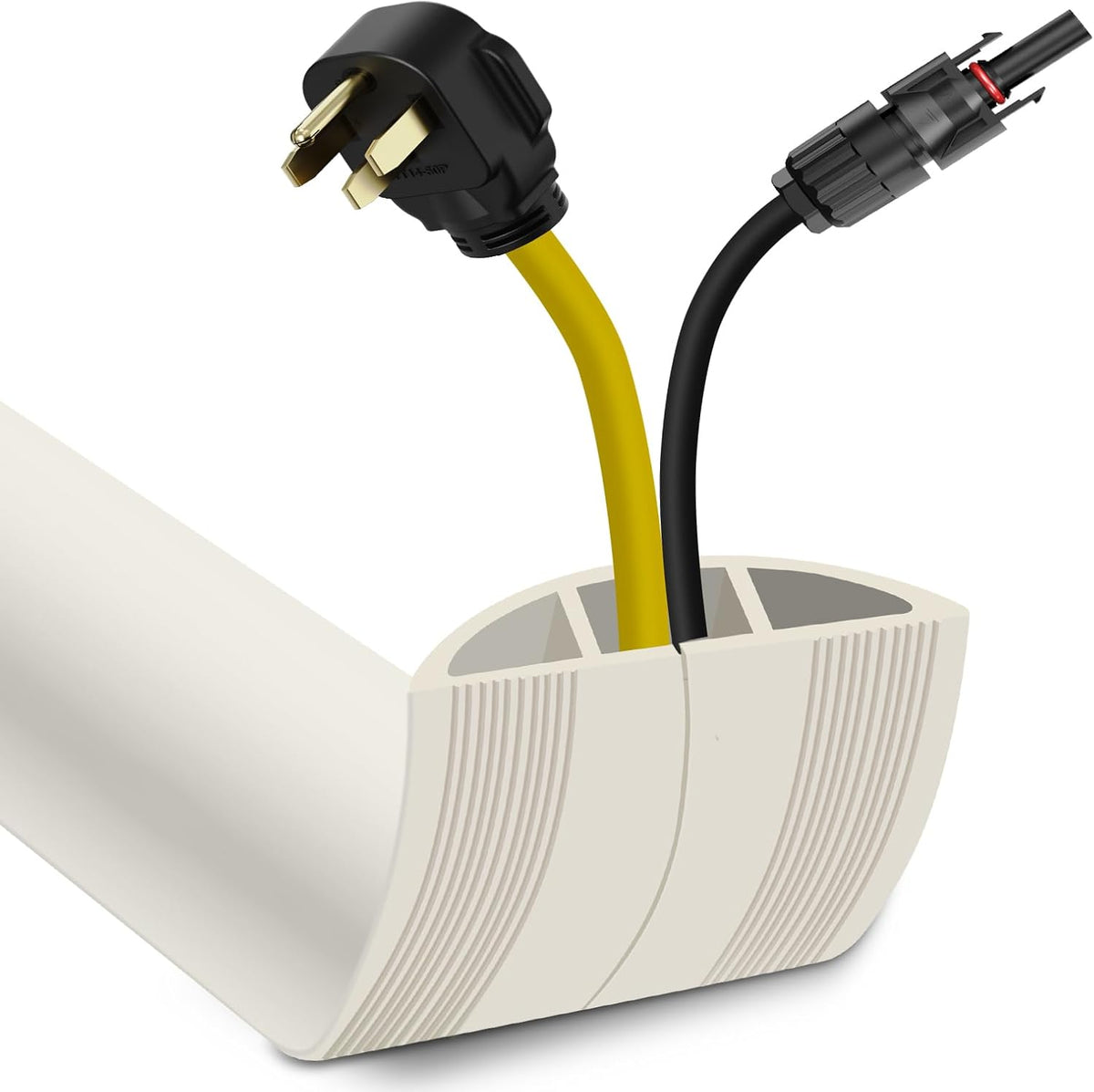 Floor Cord Cover 10FT Cord Covers for Wires on Floor Protect Wires & Prevent Trip Hazards, Easy to Cut for Home, Office, School, Concerts, Cavity W0.6in x H0.32in