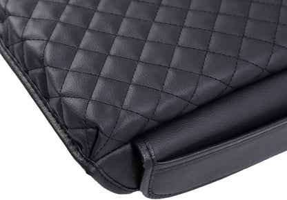 Leather Center Console Lid Cover,Seat Armrest Pad，Armrest Arm Rest Cushion,Center Console Armrest Cover for Tesla Model 3/Y (with Side Pockets)