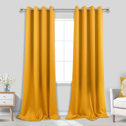 KOUFALL 108 Inch Curtains Blackout, Grommet Boho Black Out Curtains