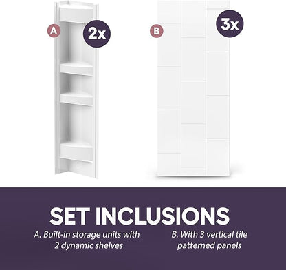 White Acrylic Tub Wall Surround 32"x 60"x 58"