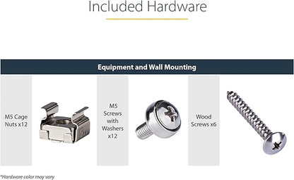 StarTech.com 3U 19" Wall Mount Vertical Rack Bracket, Wall Mount Patch Panel