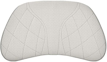 for Chevy Silverado 2007 2008 2009 2010 2011 2012 2013 Leather Car Seat Headrest Lumbar Cushion, Lumbar Support Pillow for Car,for Driving Traveling Relieving Neck Fatigue,2-A Beige