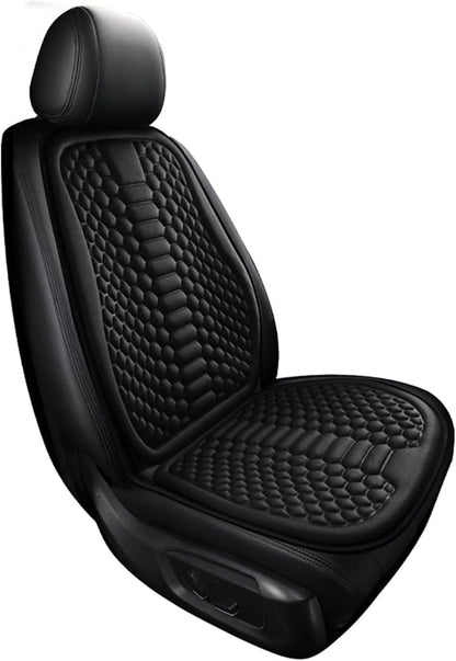 Car Seat Cushion Front Seat, Breathable Lumbar Support Car Seat Cushion for Long Sitting, Non-Slip Car Seat Pad (Black)