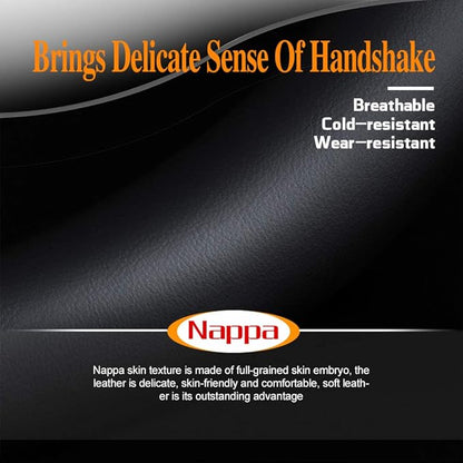 Carodi Latest Nappa Leather car Steering Wheel Cover, Stylish Non-Slip Leather car Interior 15 inches Universal（Black）