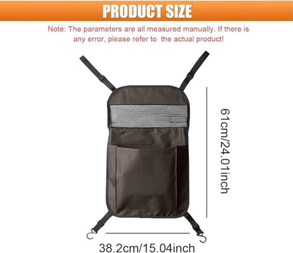 YoRise Seat Back Car Organizer, Large Capacity Oxford Fabric Car Storage Organizer with Pocket, Automotive Backseat Hanging Pet Barrier Protector Accessories for Document, Purse, Handbag (Brown)