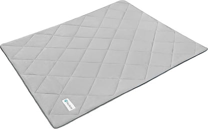 PetAmi Premium Cooling Dog Blanket | Lightweight Fluffy Pet Throw Blanket Bed Cover for Dogs, Cat, Puppies | Pet Blanket Furniture Protector Couch Sofa | Reversible Fuzzy Cozy | 24x32, Light Grey