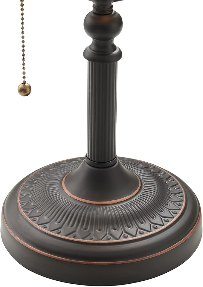 Newrays Matted Orange Glass Bankers Desk Lamp