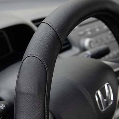 Motor Trend Ergonomic Grip Steering Wheel Cover/Protector for Small Size Steering Wheels in Cars, SUVs, Boats (13.5-14.5") (Grip Drive Pro Comfort Grip (Black/Black Stitching))