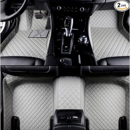 Custom Making Car Floor Mats Compatible with Audi BMW Mercedes-Benz Toyota Lexus Honda Infiniti Nissan Hyundai Kia All Models 2005-2026 (Light Gray)