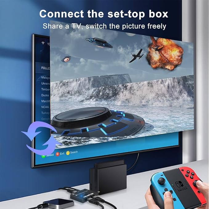 HDMI 2.1 Bi-Directional Switch Ultra HD 8K HDMI Switcher 2 in 1 Out/ 1 in 2 Out