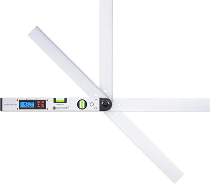 Neoteck Aluminum Digital Angle Finder Protractor 225° 16 inch Backlit LCD
