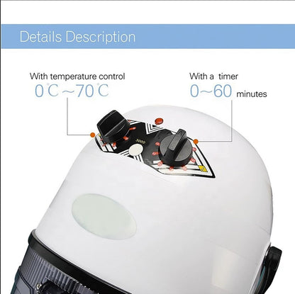 Hooded Hair Bonnet Dryer,Standing Hair Dryer with Height Adjustable 360° Rotation Swivel Caster Rolling Base Versatile Styling for Home And Salon