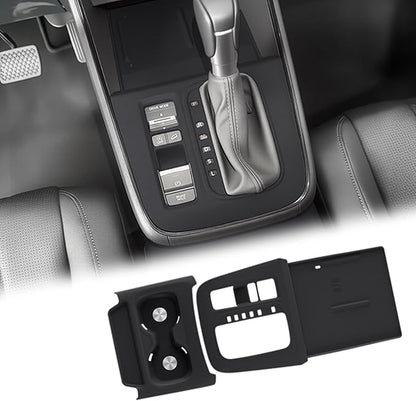 Silicone Gear Shift Panel Trim Cover for 2025 2026 Honda CRV Accessories Anti-Scratch Center Console Water Cup Holder Wireless Charging Protector Pad with CR-V 2023 2024(Not for Hybrid)-Black