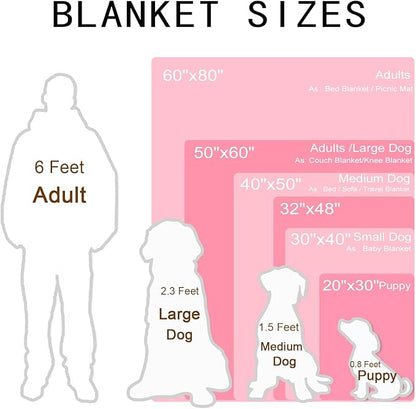 GlisterGlow Personalized Dog Blanket, Customized Pet Blankets with Name Picture, Throw Blanket for Small Medium Large Dog Puppy Cat