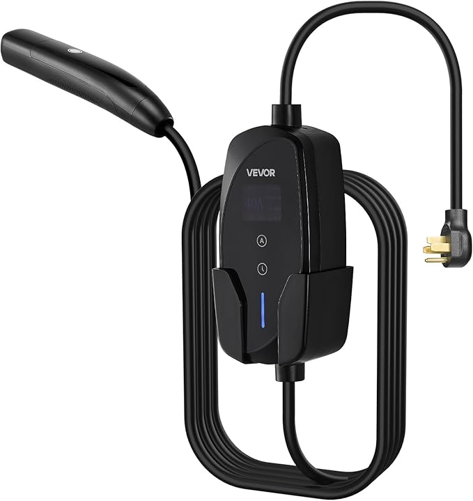 VEVOR Level 2 Tesla Charger, 40 Amp Adjustable Current, 240V Portable Home
