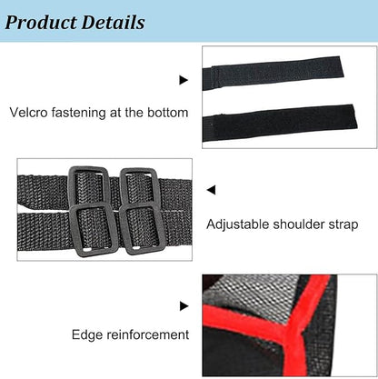 acdiac Universal Car Mesh Storage Bag,Auto Seat Back Mesh Organizer High Elastic Pet Isolation Net,Car Mesh Partition (Black)