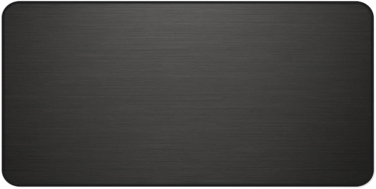 Desk Mat - Brushed Metal Texture, Extended Mouse Pad & Desk Pad, Neoprene Surface, Non-Slip Rubber Base, Stitched Edges, Gaming Mouse pad, Large Mouse pad, Mouse Pads (Black, 16x32)