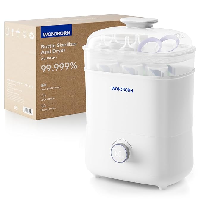 Bottle Sterilizer and Dryer, 99.999% Deep Sterilization, 6-min Rapid