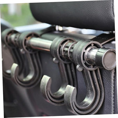 Vaguelly 2pcs Car Headrest Hook Backseat Storage Hanger for Handbags Coats Umbrellas and Material for Vehicle Organization