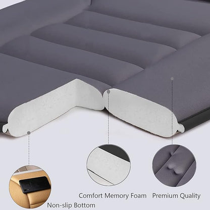 Big Ant Car Seat Cushion Pad Memory Foam Seat Cushion,Pain Relief Memory Foam Cushion Comfort Seat Protector for Car Office Home Use,Drak Gray 1PC