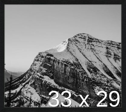 Frame It Easy 33 x 29 Black Grain Wood Frame