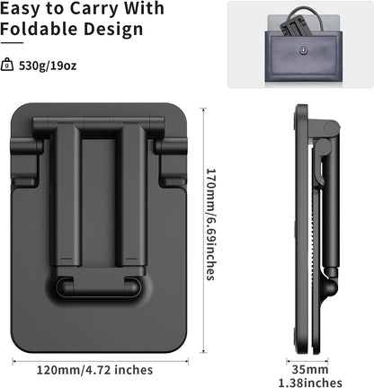 TriPro Tablet Stand -Portable Monitor Stand,4.72" Wide, Adjustable & Foldable, Super Sturdy,Tablet Holder for Desk Compatible with iPad/Tablets/Portable Monitor 7"-15.6"