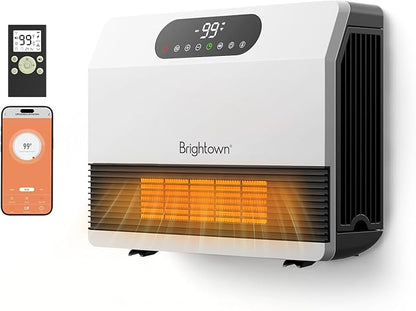 Brightown Wall Heater, Heater for Indoor Use 1500W, 5 Optional Modes,