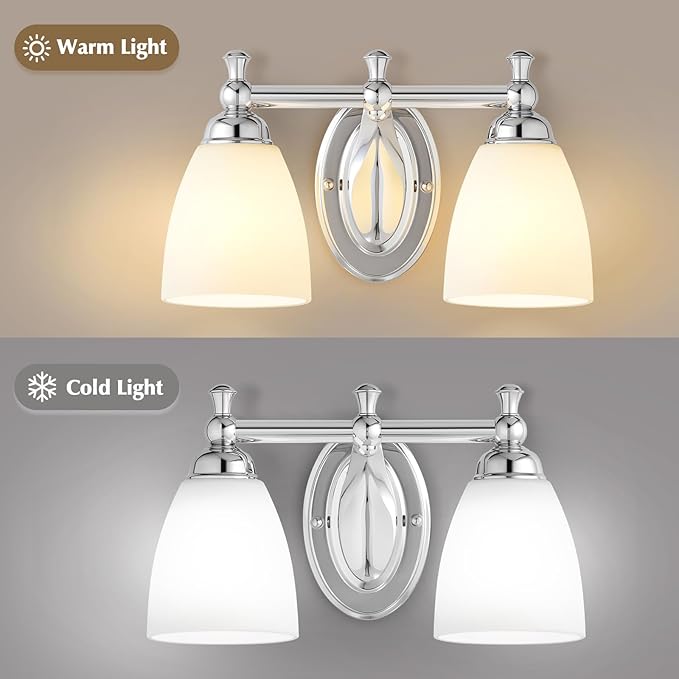 EJIAXIN Bathroom Vanity Lights Over Mirror, 2 Light Bath Vanity Light Modern