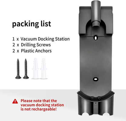 Wall Mount Docking Station for Dyson V7 V8 - Replaces Part 967741-01, Compatible Cord-Free Vacuum Accessories Bracket, Easy Installation