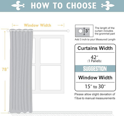 ChrisDowa Blackout Curtains 78 inches Long