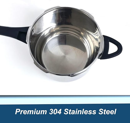 XINFU Heavy Duty 304 Stainless Steel Pressure Cooker 6.3 Quart, Serves 4-6