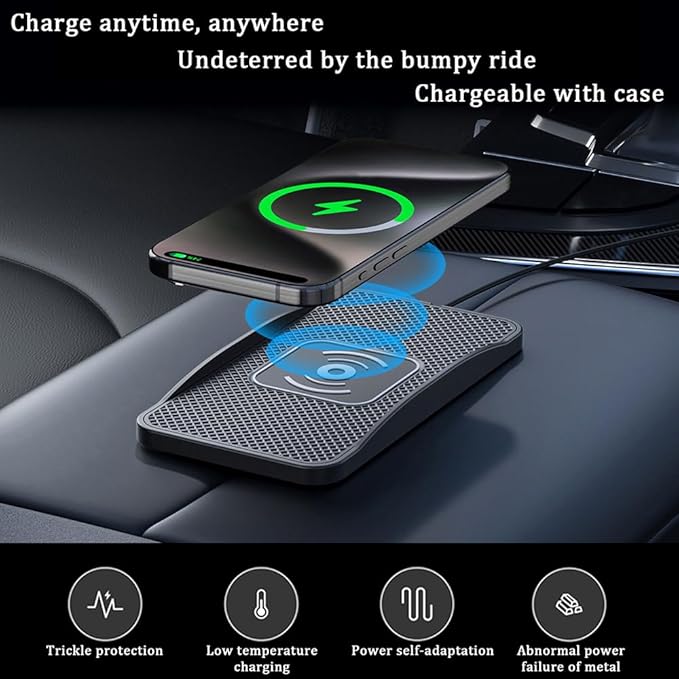 Wireless Car Charger Pad for BMW 3 Series M3 E90 E91 E92 E93 F30 F31 F34 F35 F80, Type-C/USB 20W Car Wireless Charger Non-Slip Phone Charging Pad Car Accessories,B 30cm Cable USB Plug