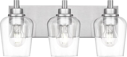 METWET Bathroom Light Fixtures, 3-Light Modern Vanity Light