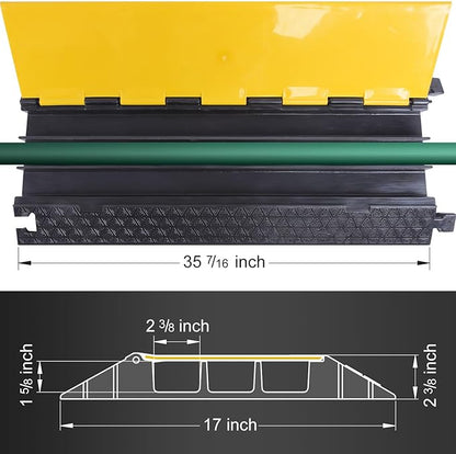 OranLite Rubber Cable Protector Ramp, Heavy Floor Cable Wire Cord Cover Speed