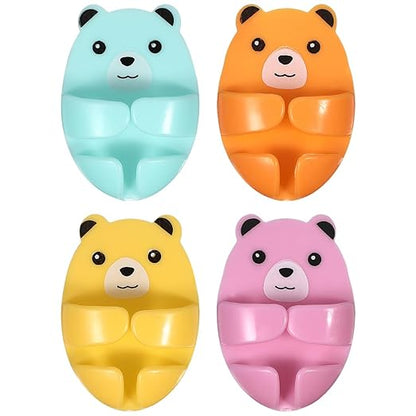 4pcs Phone Charger Cord Holder Clips Cute Charger Cable Holder Self-Adhesive Cable Organizer Clips for Kitchen Table Home Office Car Colorful