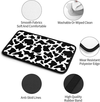 Cow Print Center Console Cover Black Cute Middle Console Armrest Lid Pad Protective Covers Arm Rest Seat Box Pads Protector